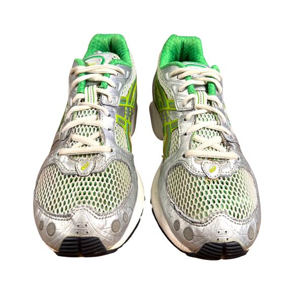 ASICS Gel Nimbus Women's 9 Sneaker Silver Lime Green Running Shoes F360705 - Picture 8 of 14